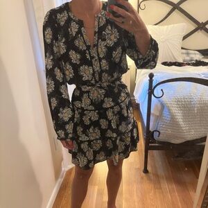 DR2 black floral dress